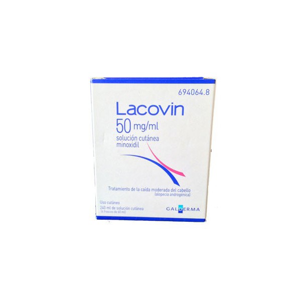 Imagen de Lacovin 50 mg solución cutánea 4x60 ml